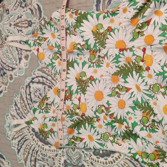 Yoshi Garden Strappy Mini Dress from Blackmilk Super Mario Collection - Picture 5 of 6